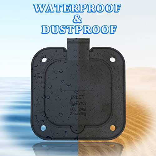 EilxMag 15 Amp 125V Power Inlet Port Plug Flanged Inlet NEMA 5-15P RV Power Outlet - Image 3