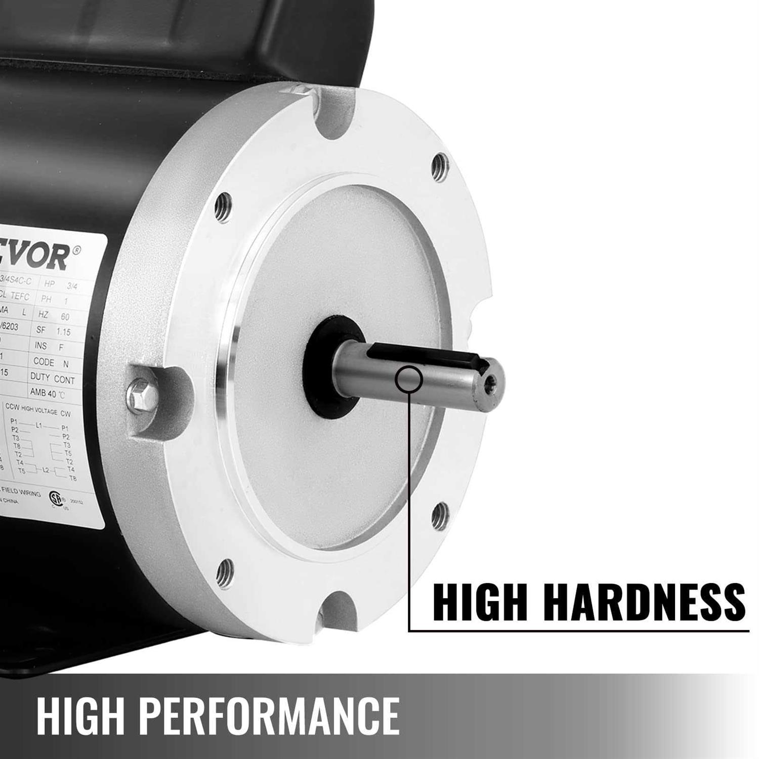 Mophorn Electric AC Motor 1725rpm 3/4HP Single Phase 56 Frame Air Compressor Motor Reversible 5/8 Shaft Diameter Electric Motor for Air Compressor - Image 5