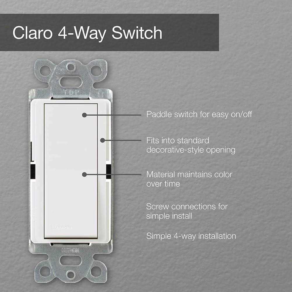 Lutron SC-4PS-SW Claro 4-Way Switch - Image 5