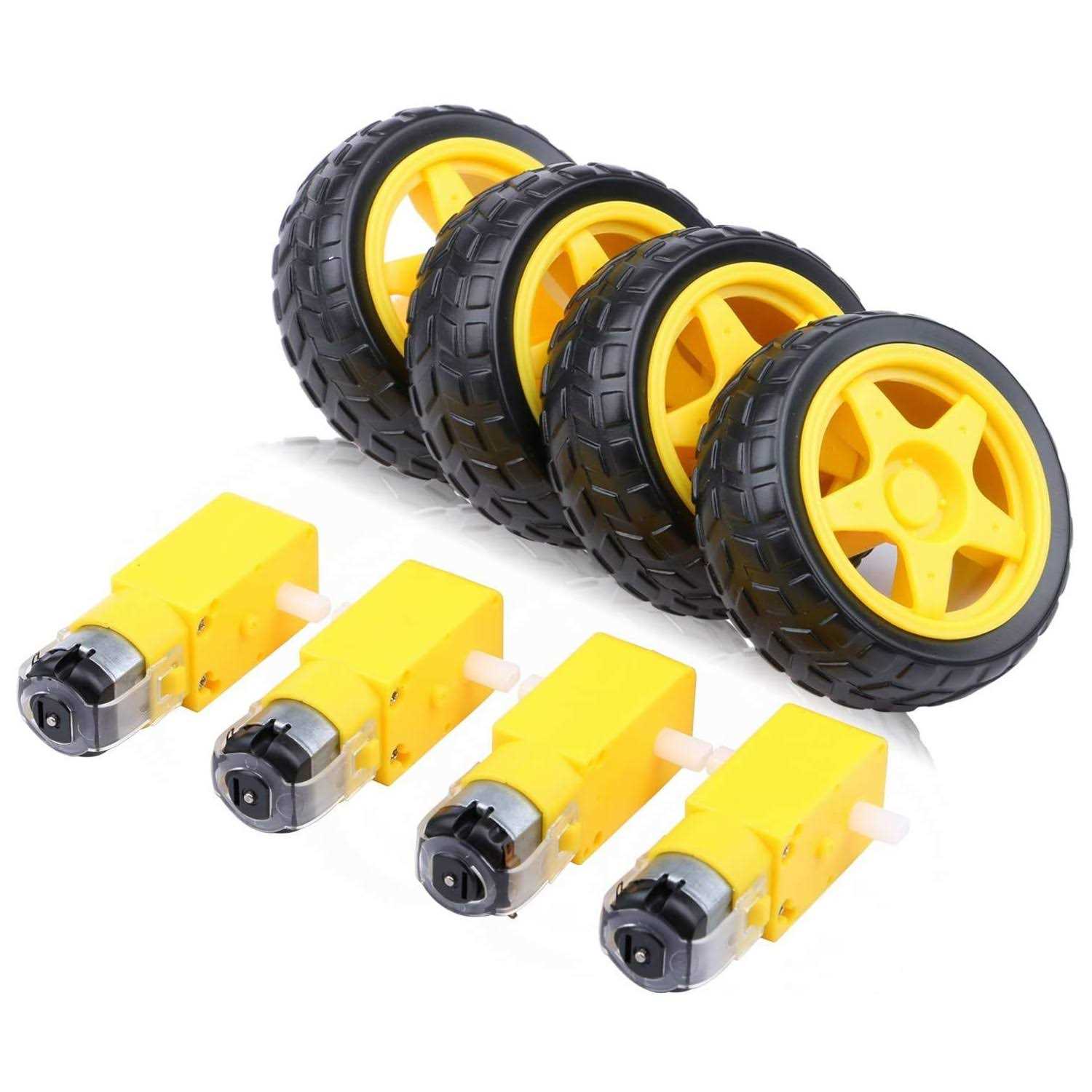 Gebildet 8pcs DC3V-12V DC Geared Motor for Four-wheel Drive Toy Car/Robotic Body/Aircraft Toys.Batch Number:Double Axis 1:48 - Image 4