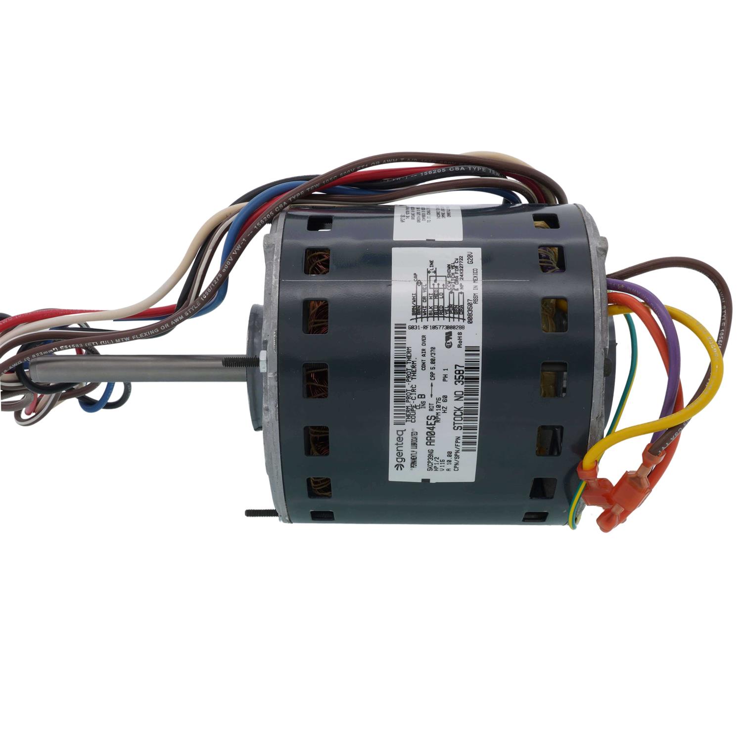 Genteq Direct Drive Motor 1/2 HP 1075 RPM 3587 - Image 4