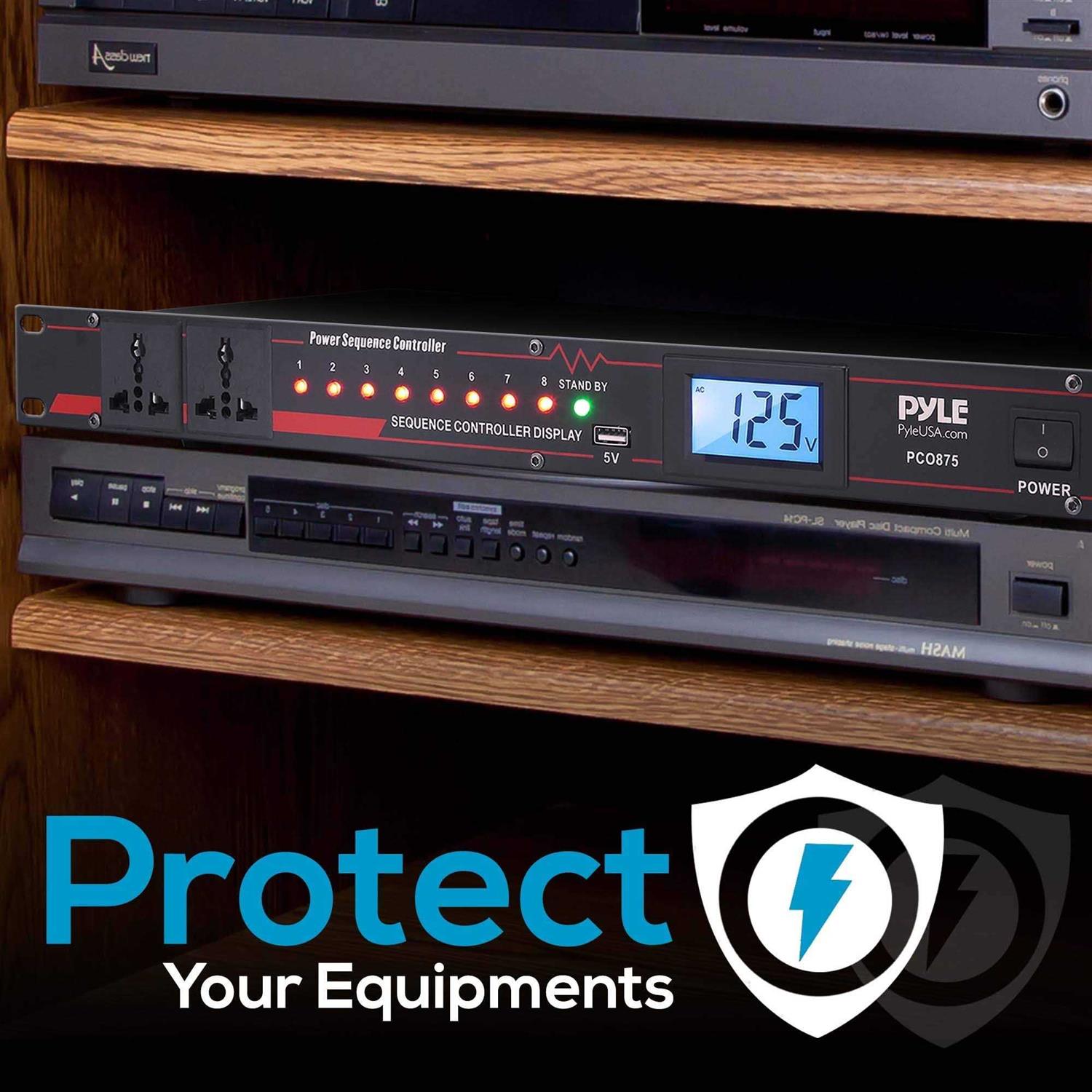 Pyle Pco875 Pro Audio Electronics Power Supply Conditioner Sequence Controller - Image 4