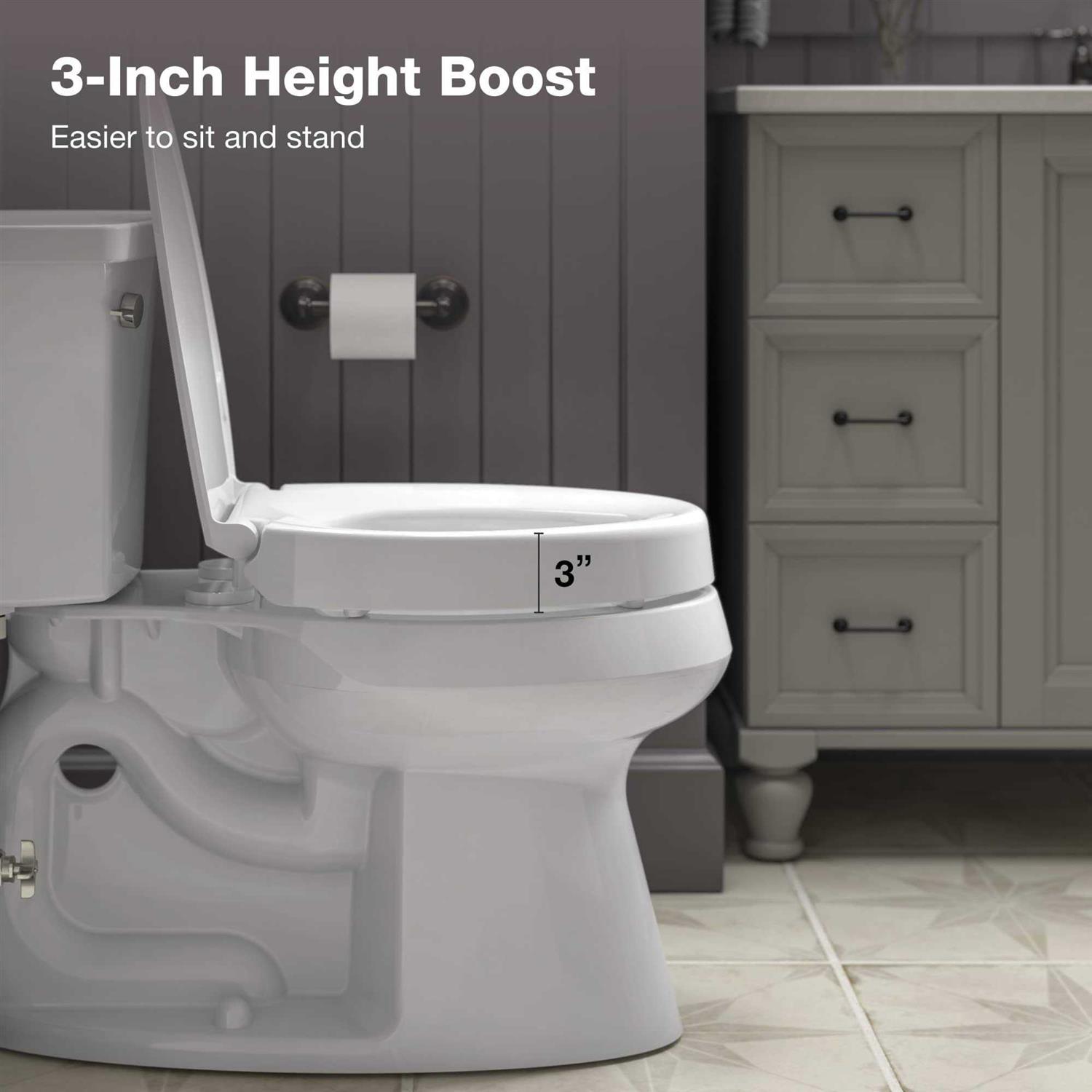 KOHLER Hyten Elevated Quiet-Close Elongated Toilet Seat - Image 4