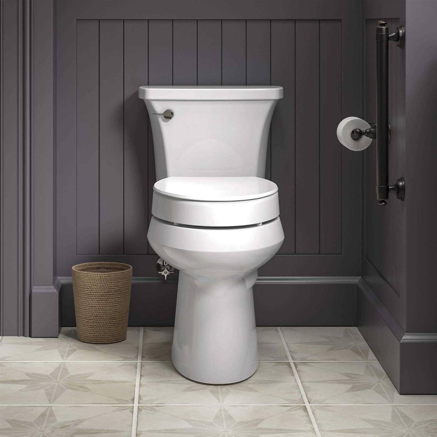 KOHLER Hyten Elevated Quiet-Close Elongated Toilet Seat - Image 5