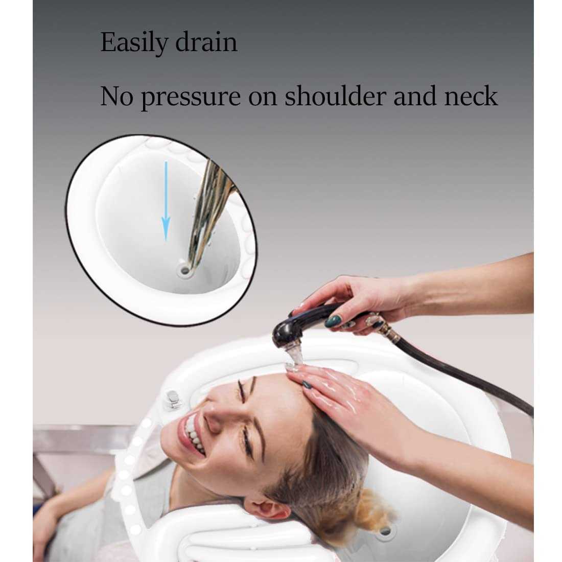 Peaoop Inflatable Shampoo Basin and Portable Shampoo Bowl with Air Pump - Image 4