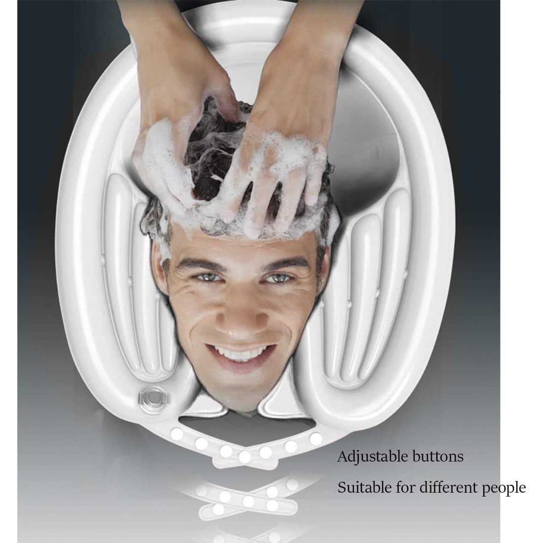 Peaoop Inflatable Shampoo Basin and Portable Shampoo Bowl with Air Pump - Image 5