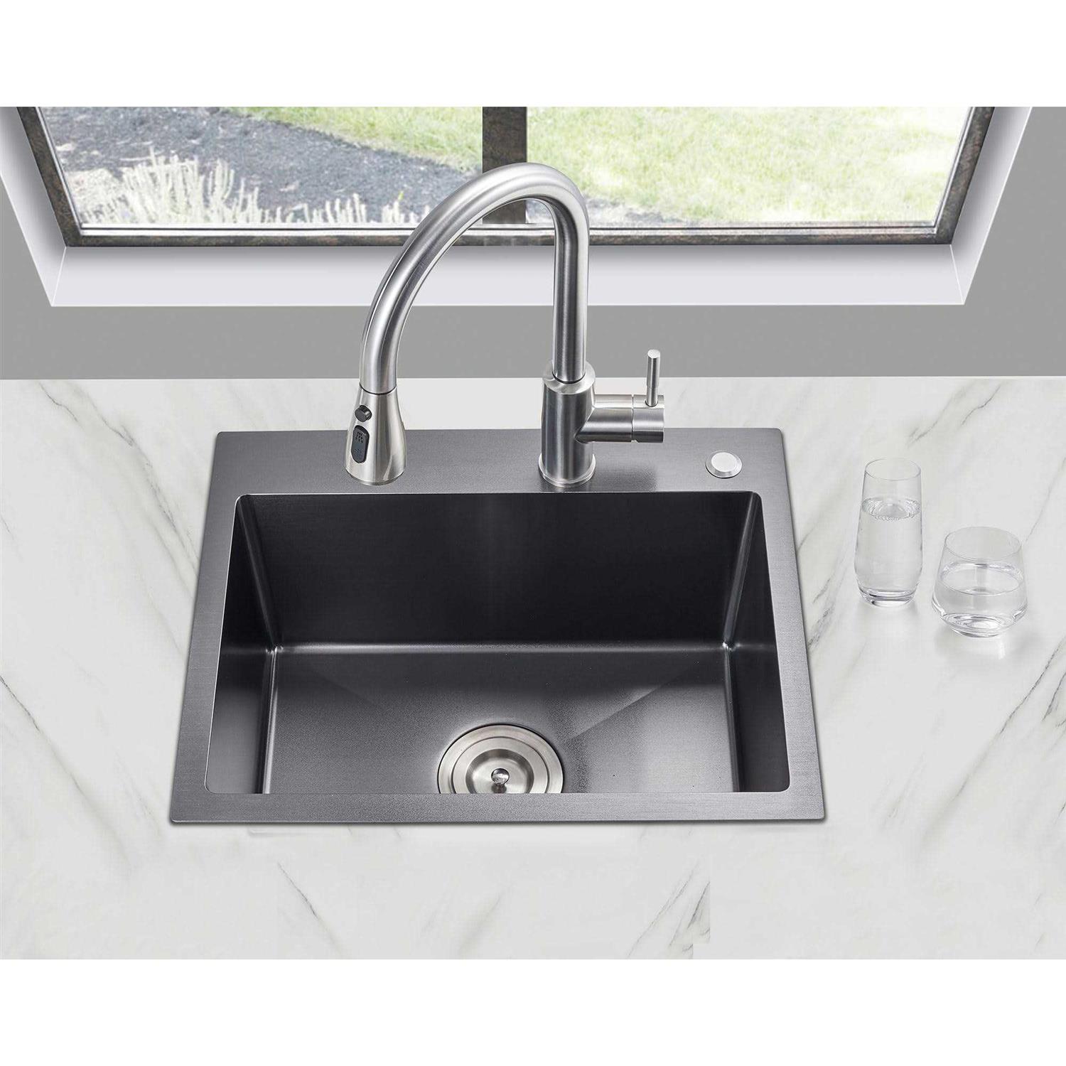 MENATT Commercial 22 X 18 Inch Drop in Single Bowl Kitchen Sinks - Image 4
