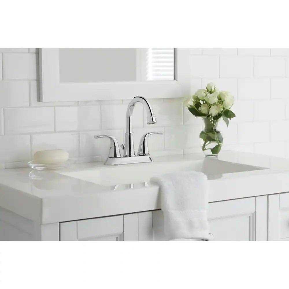 Glacier Bay Bettine 4 in. Centerset 2-Handle High-Arc Bathroom Faucet - Image 5