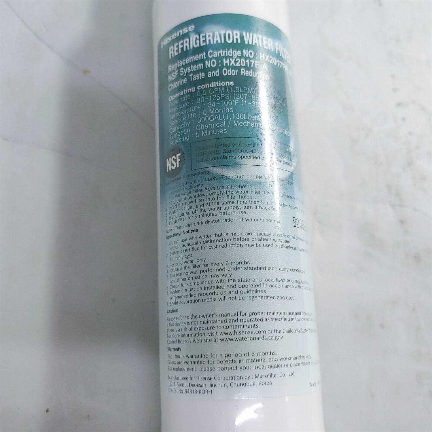 Hisense Twist-in Refrigerator Water Filter HX2017F-A - Image 2