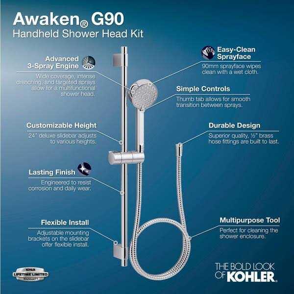 Kohler Awaken G90 GPM Handshower Kit - Image 3