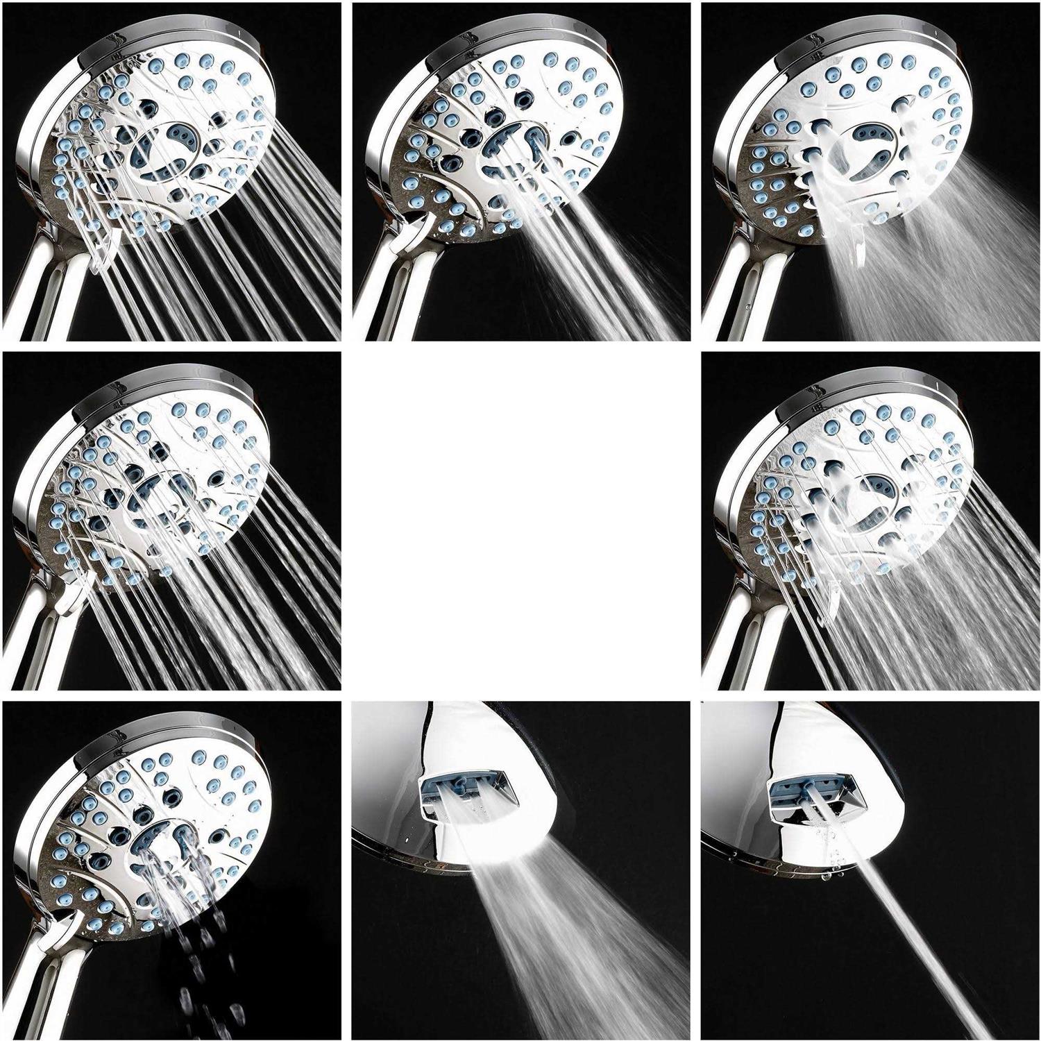 Hotel Spa AquaCare As-seen-on-tv High Pressure Handheld/Rain 50-mode 3-way Shower Head Combo with Adjustable Arm - Image 4