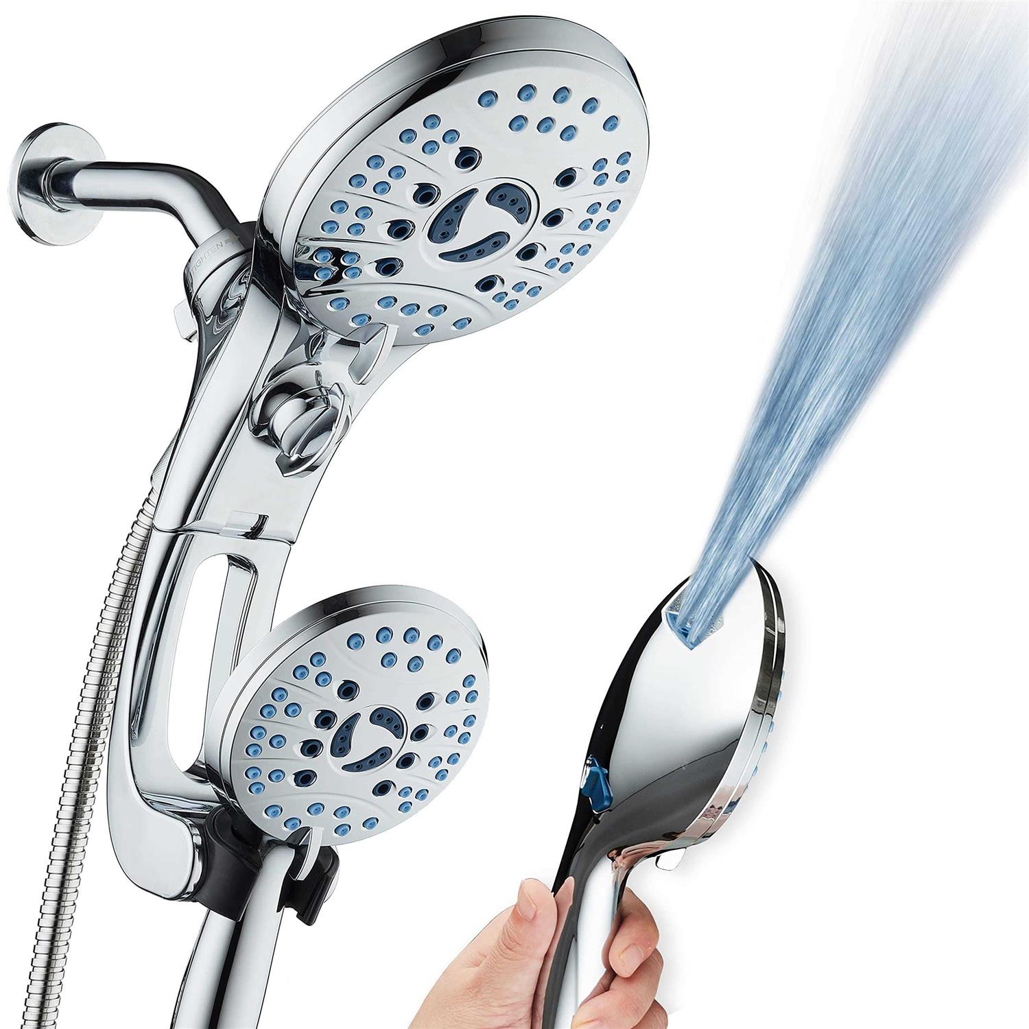 Hotel Spa AquaCare As-seen-on-tv High Pressure Handheld/Rain 50-mode 3-way Shower Head Combo with Adjustable Arm - Image 5