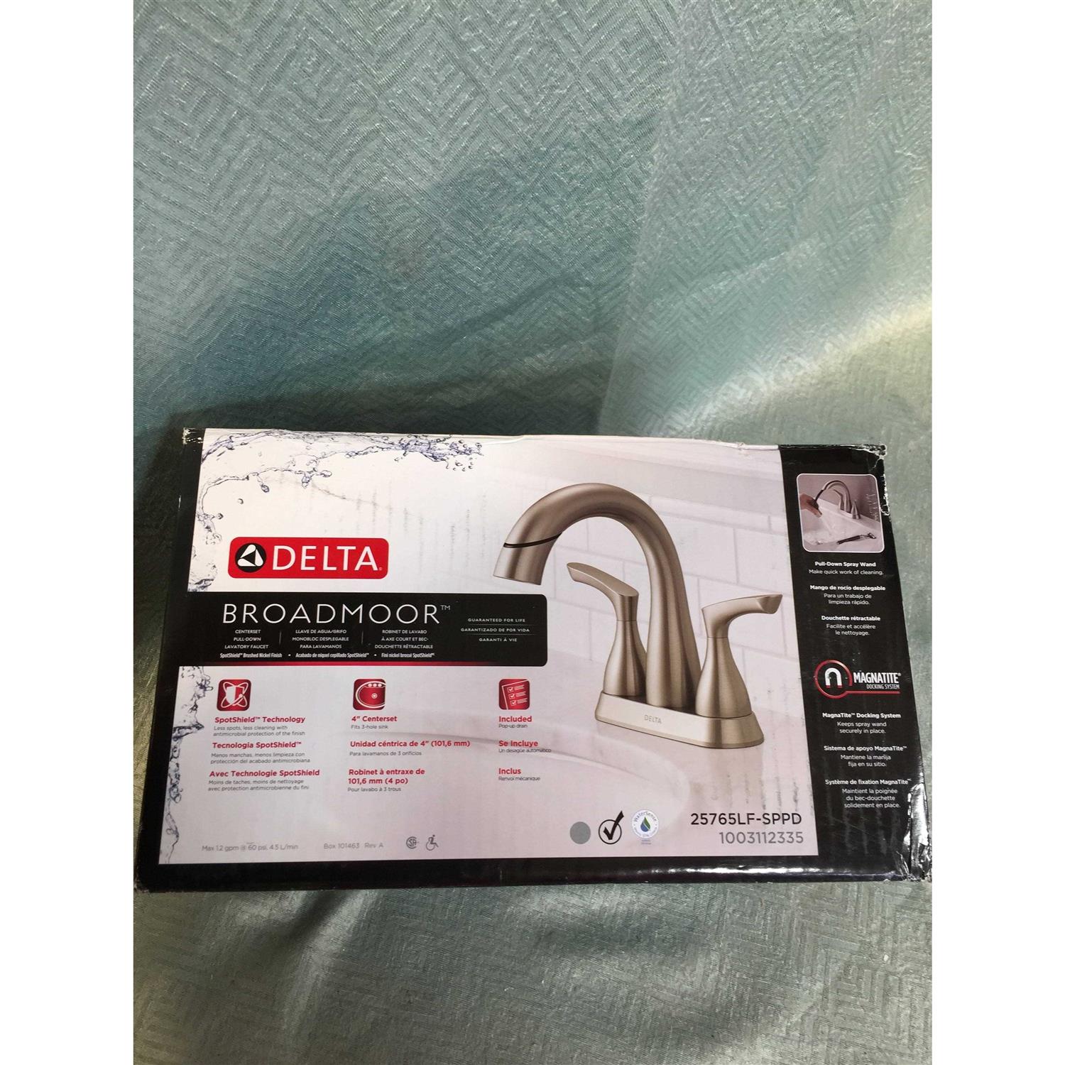 Delta Broadmoor 4 in. Centerset 2-Handle Pull-Down Spout Bathroom Faucet - Image 4