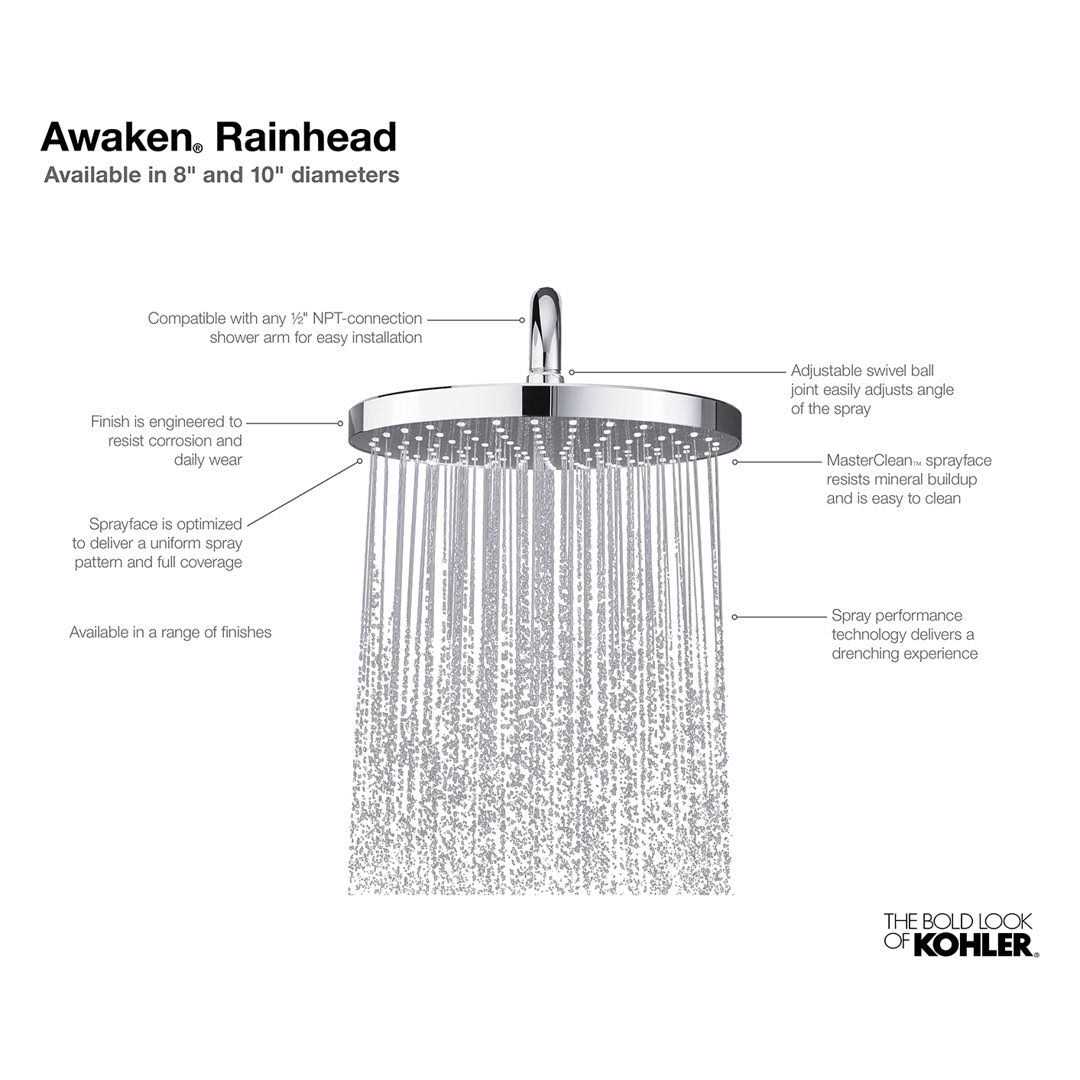 Kohler Awaken 10 Single-Function Rainhead - Image 3