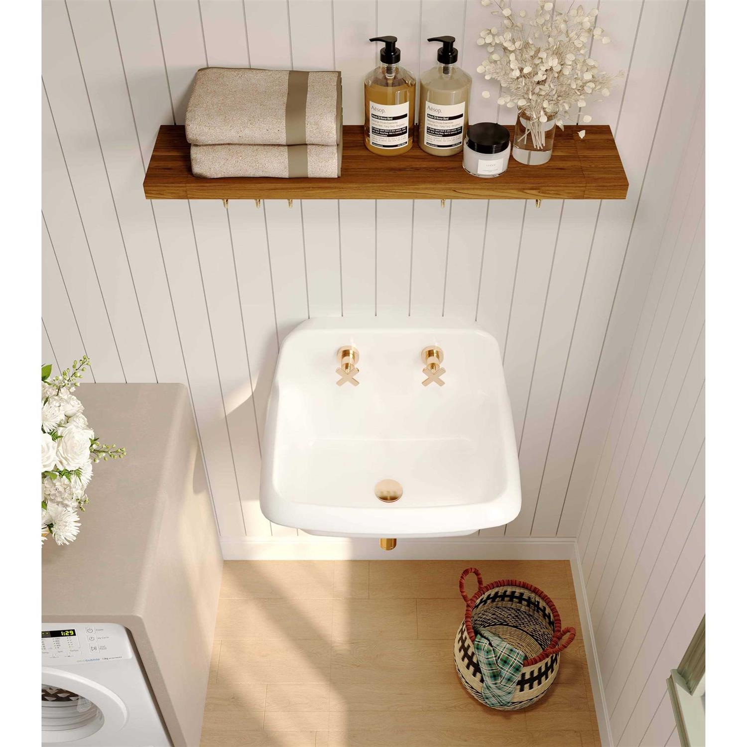 Ellai 24 Inches Farmhouse Wall Mounted Utility Sink/Laundry Sink - Image 3