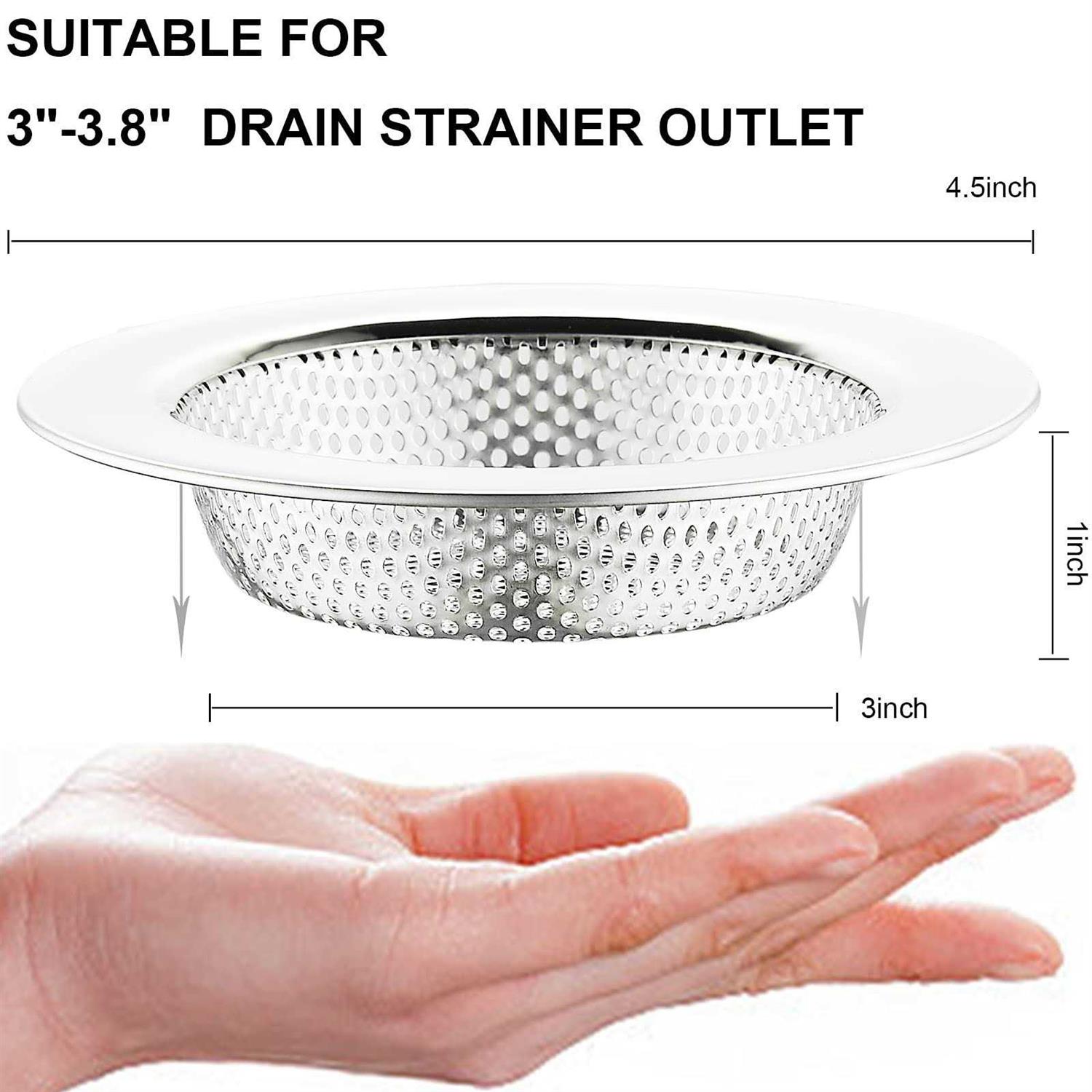 Kitchen Sink Strainer Stainless Steel LASSHSWA Kitchen Sink Drain Strainer - Image 3