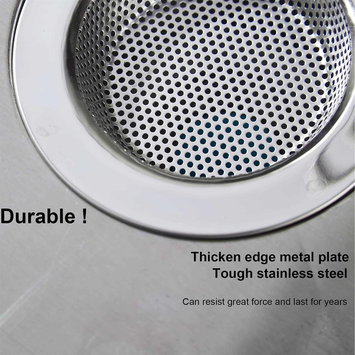 Kitchen Sink Strainer Stainless Steel LASSHSWA Kitchen Sink Drain Strainer - Image 5