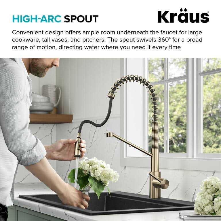 Kraus Oletto 2-in-1 Commercial Style Pull-Down Single Handle Water Filter Kitchen Faucet KFF-2631 - Image 3