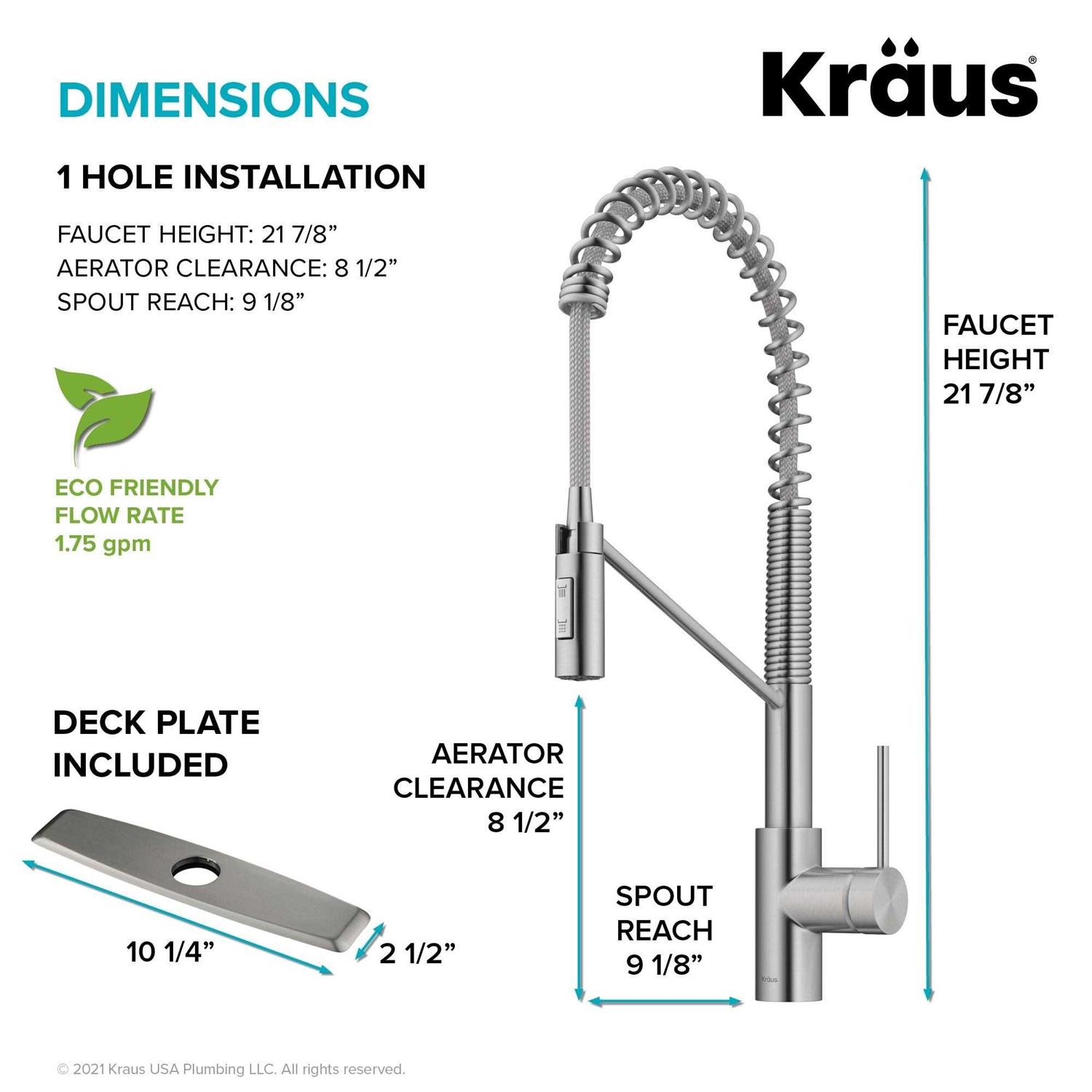Kraus Oletto 2-in-1 Commercial Style Pull-Down Single Handle Water Filter Kitchen Faucet KFF-2631 - Image 4