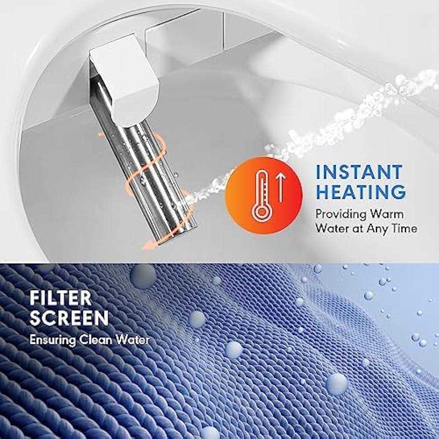 Facilavi Bidet Toilet Seat Smart Toilet Seat with Wireless Remote and Side Panel - Image 4