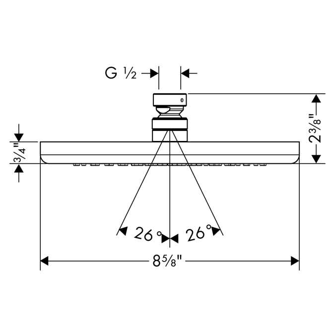 Hansgrohe Croma 220 Showerhead 26465821 - Image 4