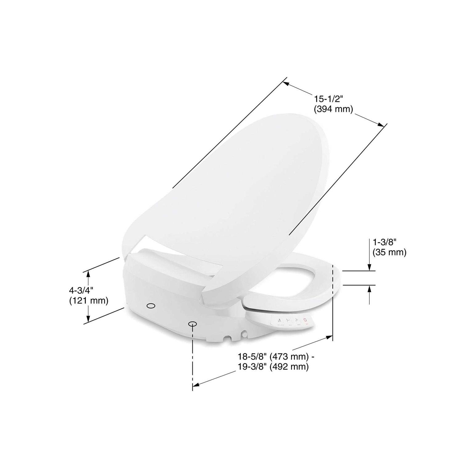 KOHLER Elongated Bidet Toilet Seat - Image 4