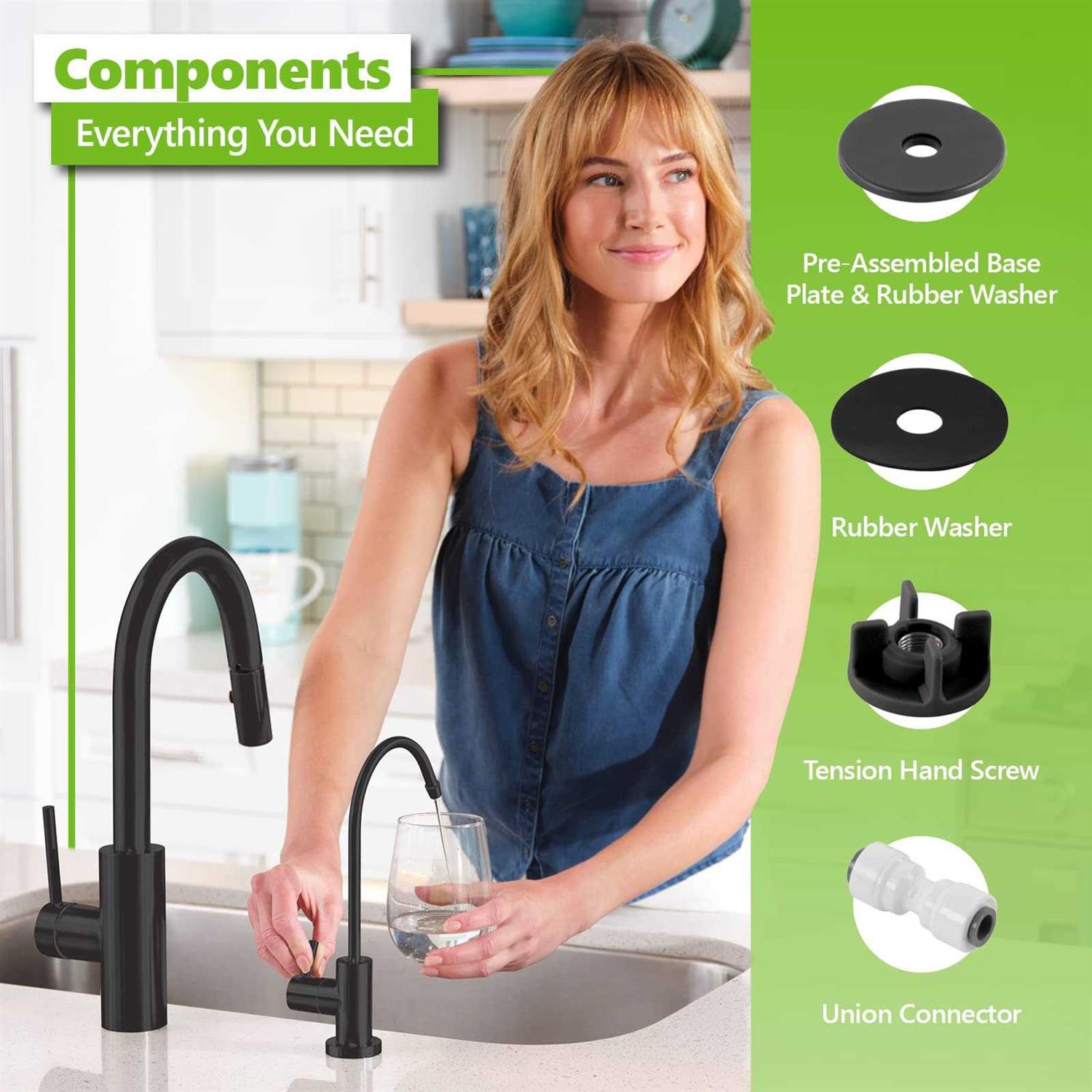 Express Water Modern Water Filter Faucet Stainless Steel Matte Black Faucet - Image 3