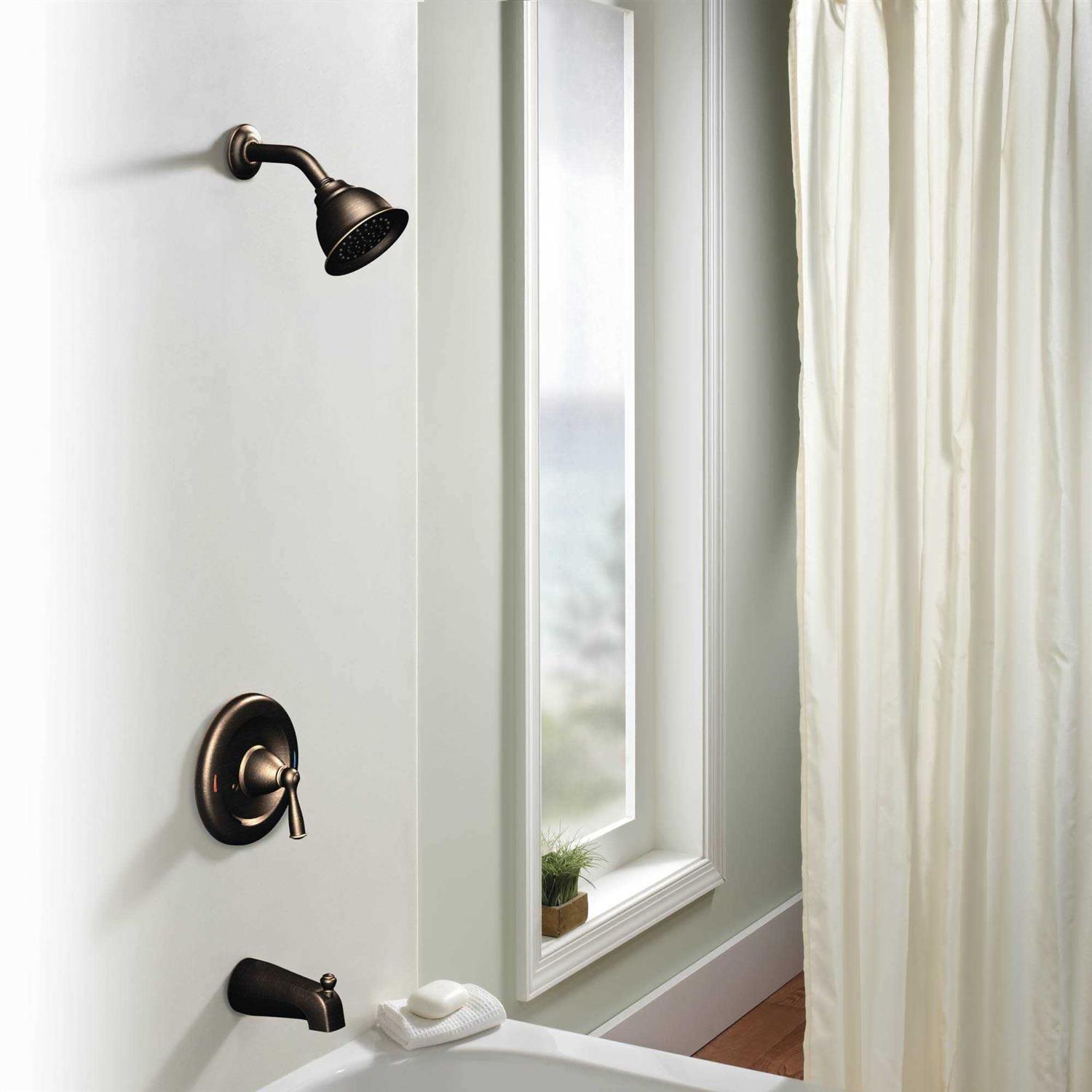 Moen Adler 2-Handle Chrome Tub and Shower Faucet - Image 3