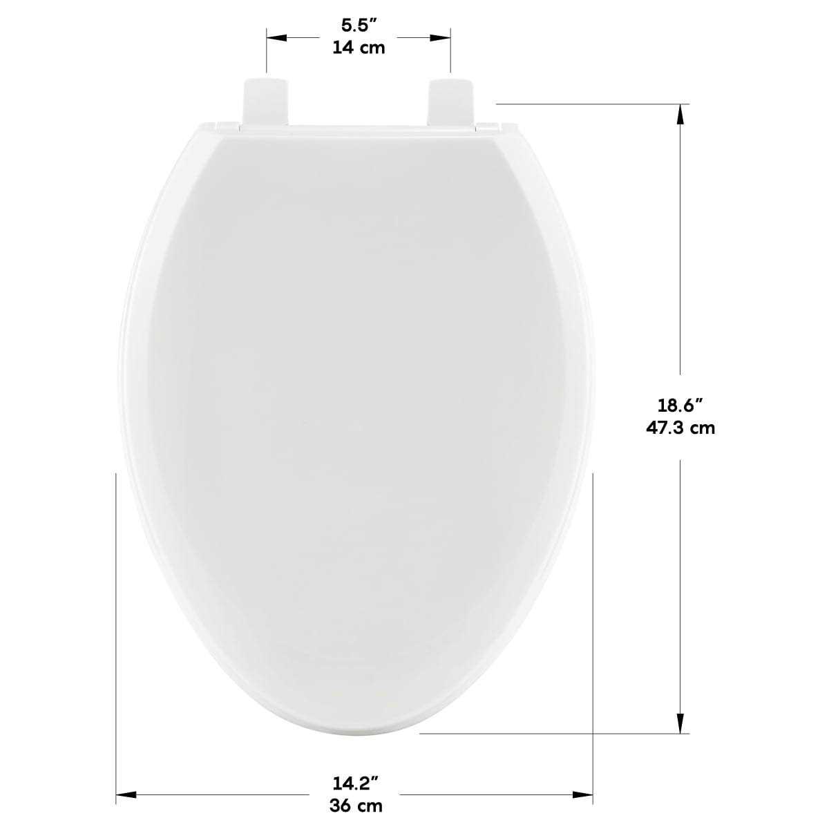 Evekare Night Glow Soft Close Elongated Toilet Seats In White - Image 5