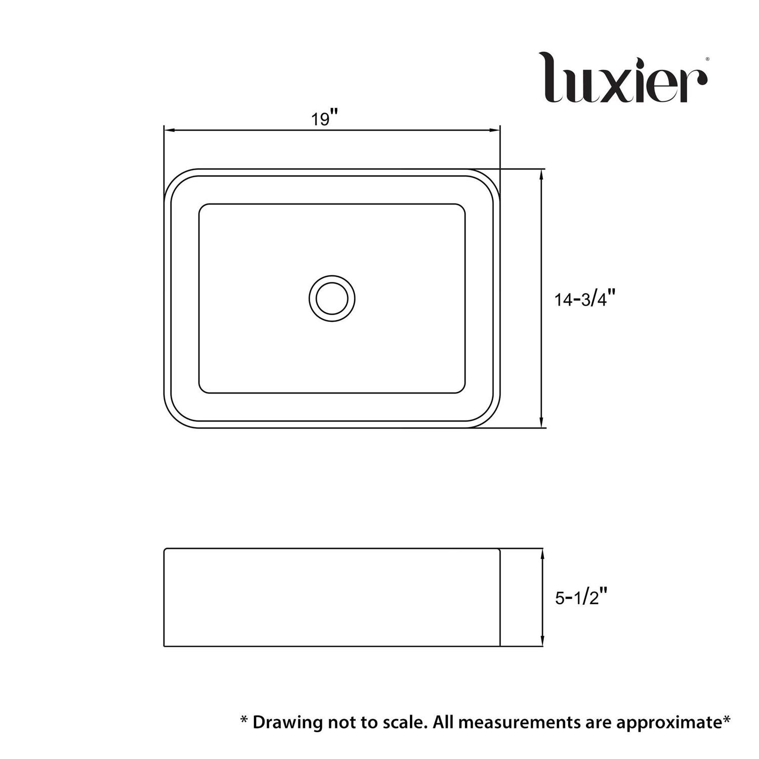 Luxier CS-013 Rectangular Bathroom Ceramic Vessel Sink Art Basin - Image 3