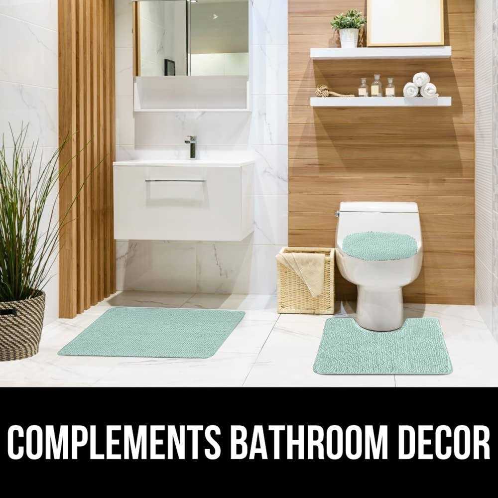 Gorilla Grip Soft Chenille Bathroom Toilet Lid Cover Machine Washable Seat Covers - Image 3