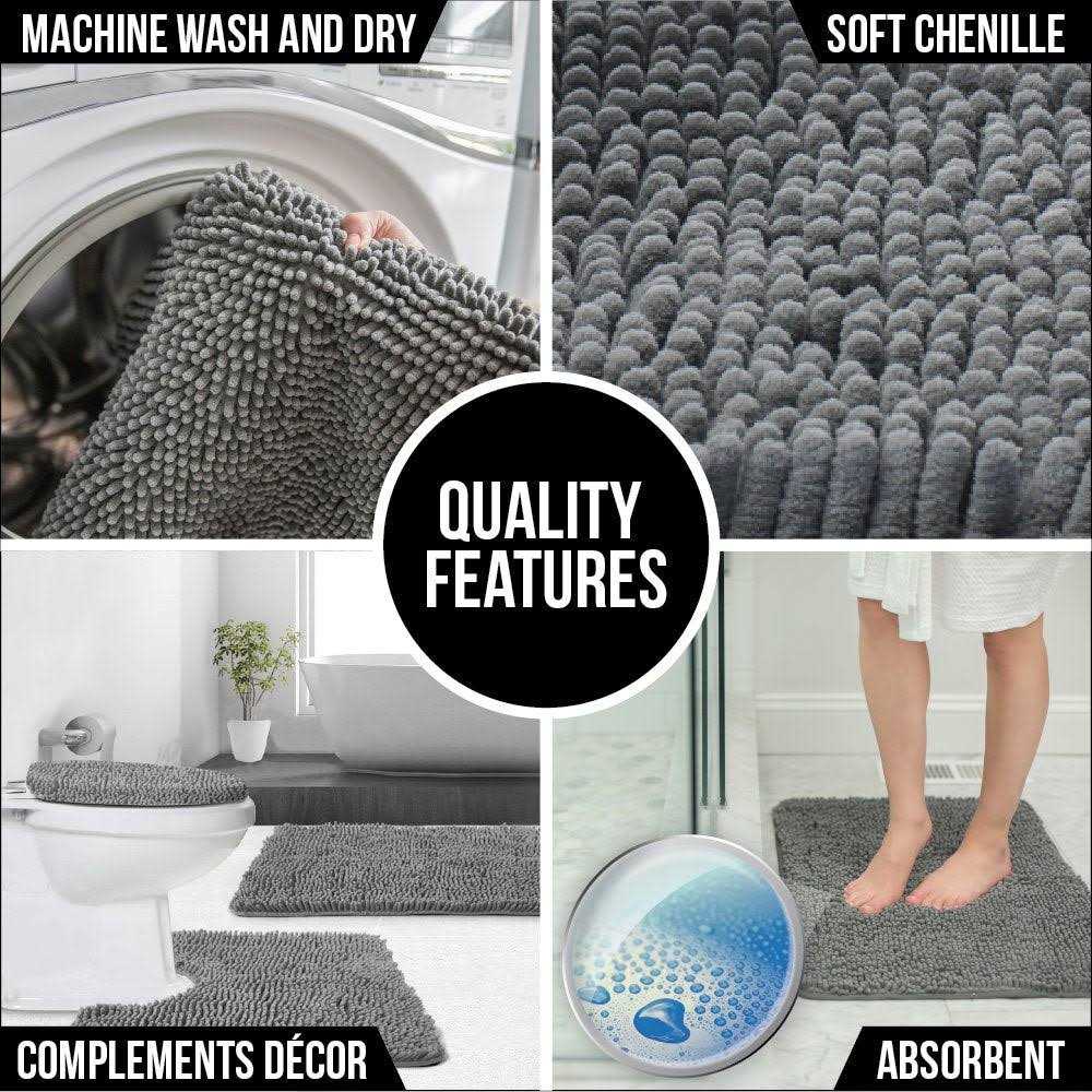 Gorilla Grip Soft Chenille Bathroom Toilet Lid Cover Machine Washable Seat Covers - Image 4