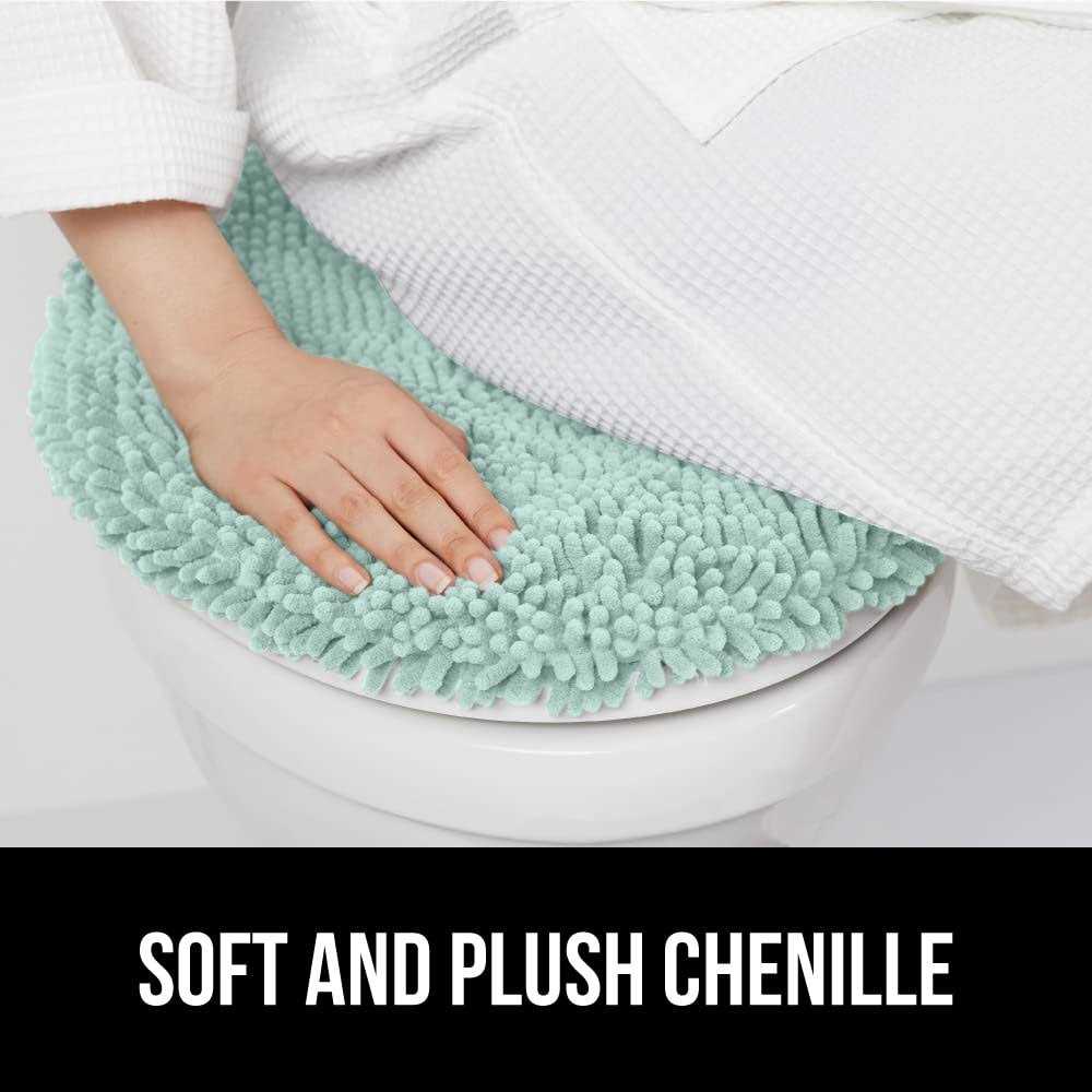 Gorilla Grip Soft Chenille Bathroom Toilet Lid Cover Machine Washable Seat Covers - Image 5