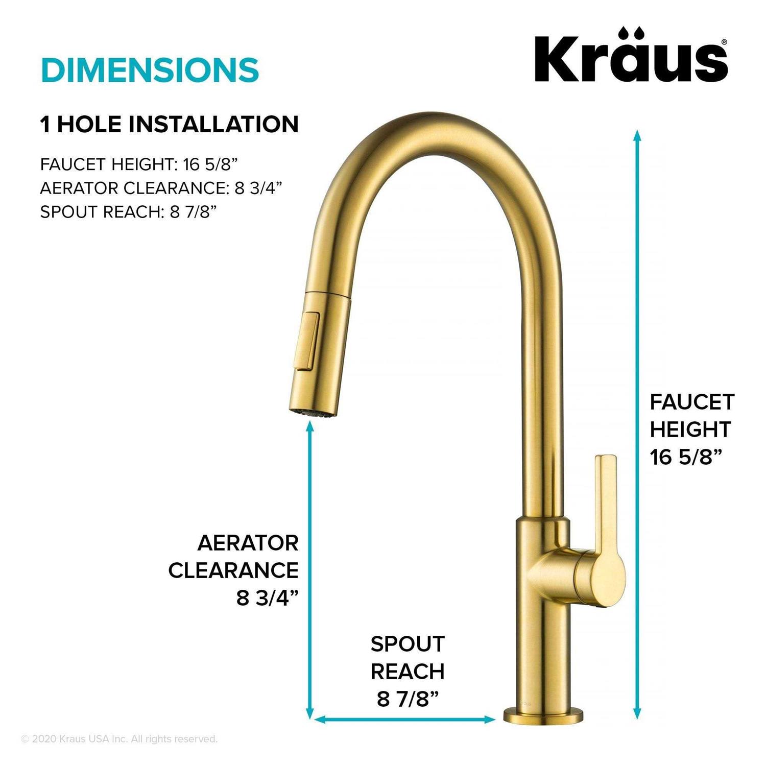 Kraus KPF-2820BB Oletto Single Handle Pull-Down Kitchen Faucet - Image 5