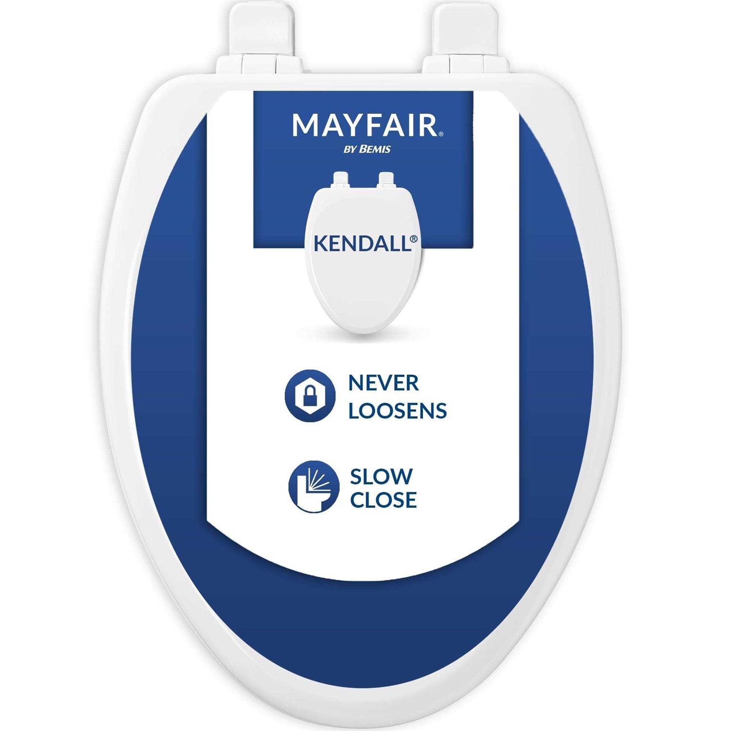 Mayfair Slow Close Wood Toilet Seat White