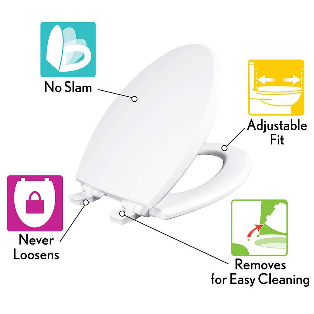 Mayfair Slow Close Wood Toilet Seat White - Image 2