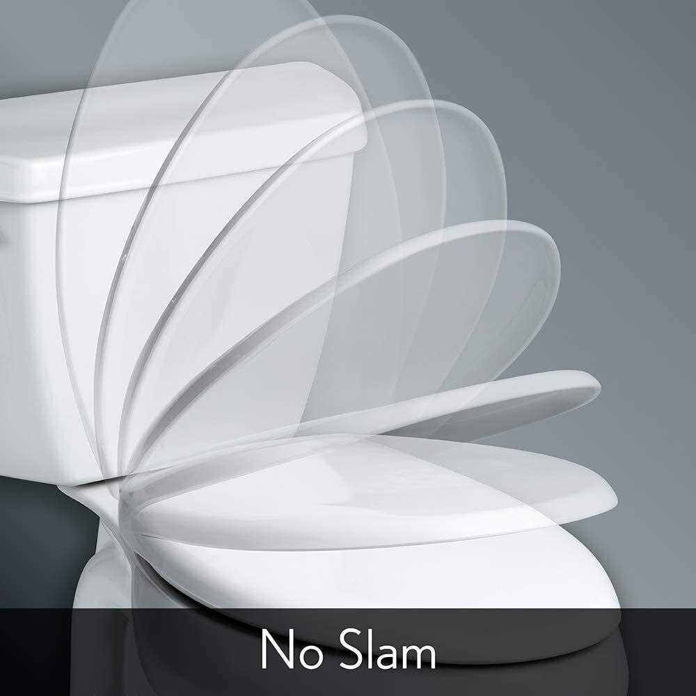 Mayfair Slow Close Wood Toilet Seat White - Image 3