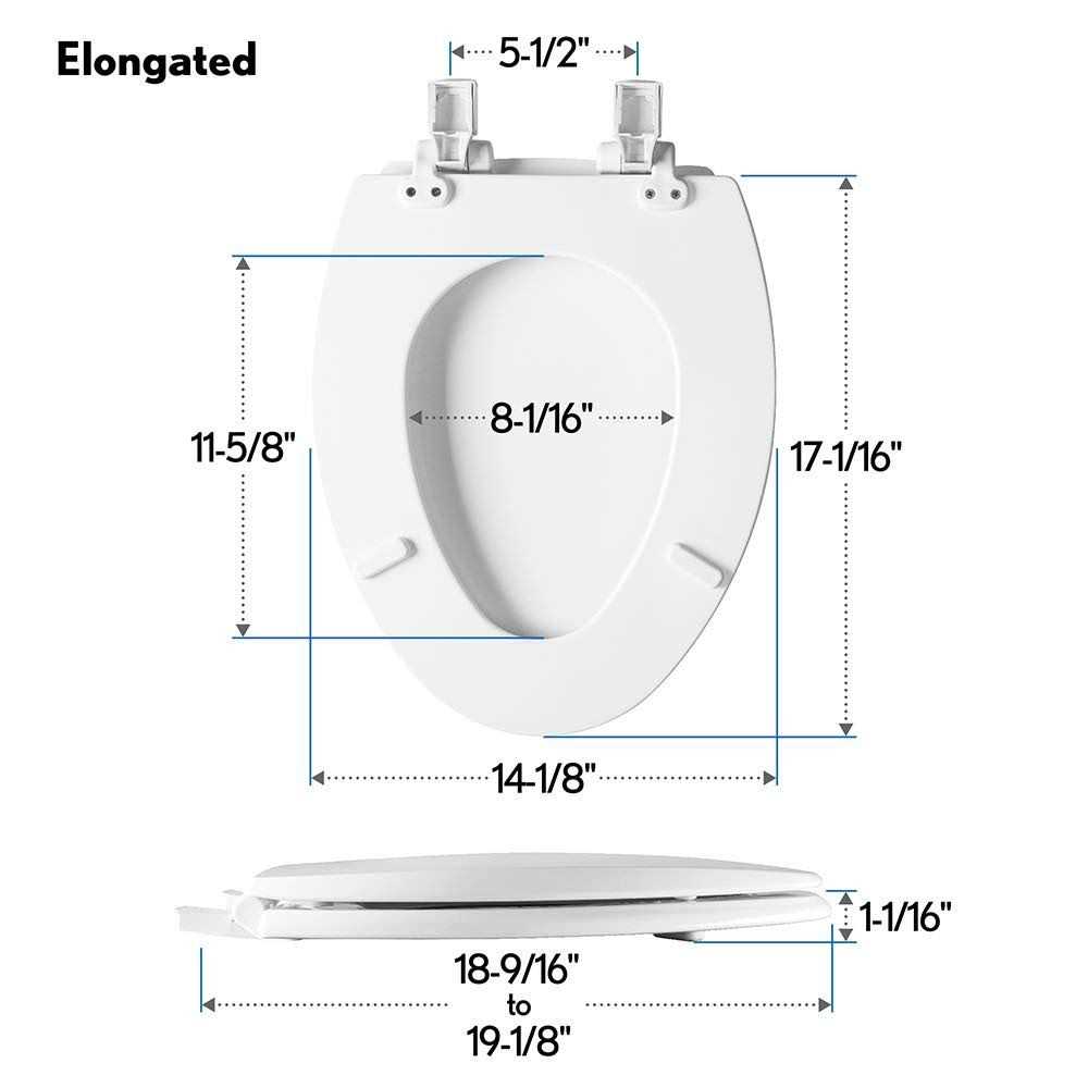 Mayfair Slow Close Wood Toilet Seat White - Image 5