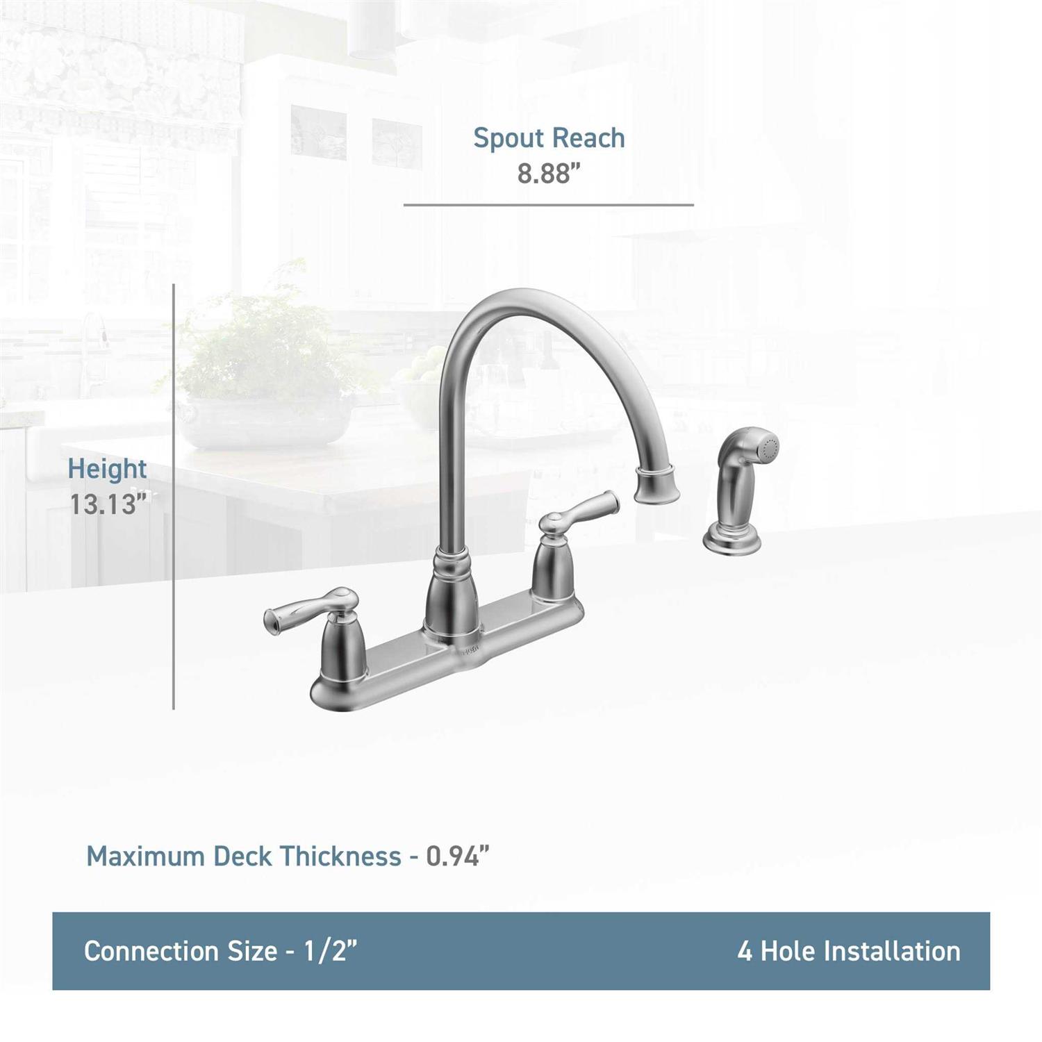 Moen Banbury Two-Handle Kitchen Faucet - Image 4