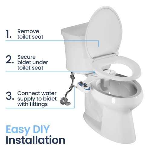Luxe Bidet Neo 185 Self-Cleaning Dual Nozzle Non-Electric Bidet Attachment for Toilet Seat - Image 5