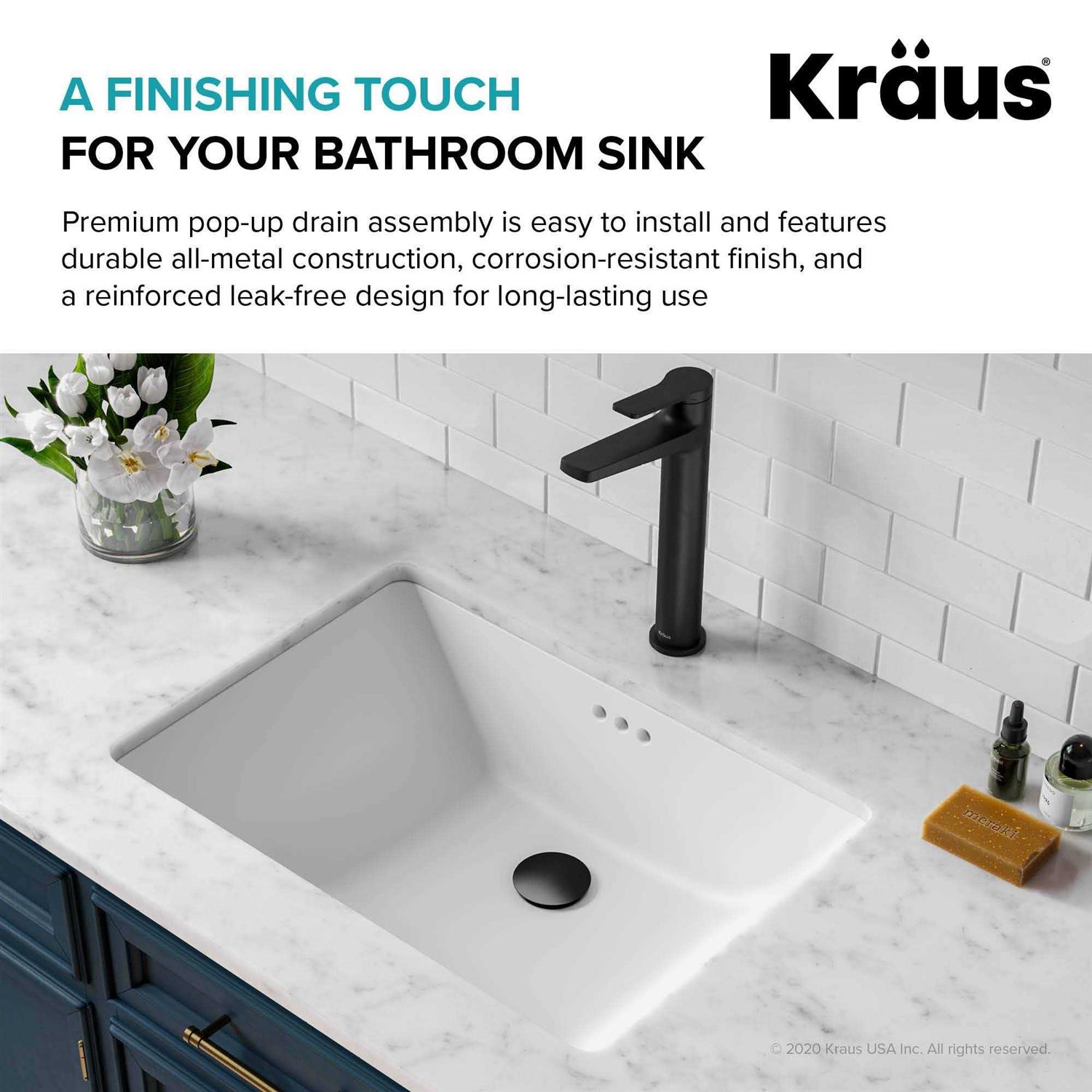 Kraus Pop-Up Drain for Bathroom Sink - Image 4