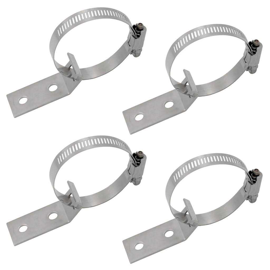 Outlet Header Hold-Down Bracket Assembly Stainless Steel Mounting Hardware for Solar Pool Heater Panels
