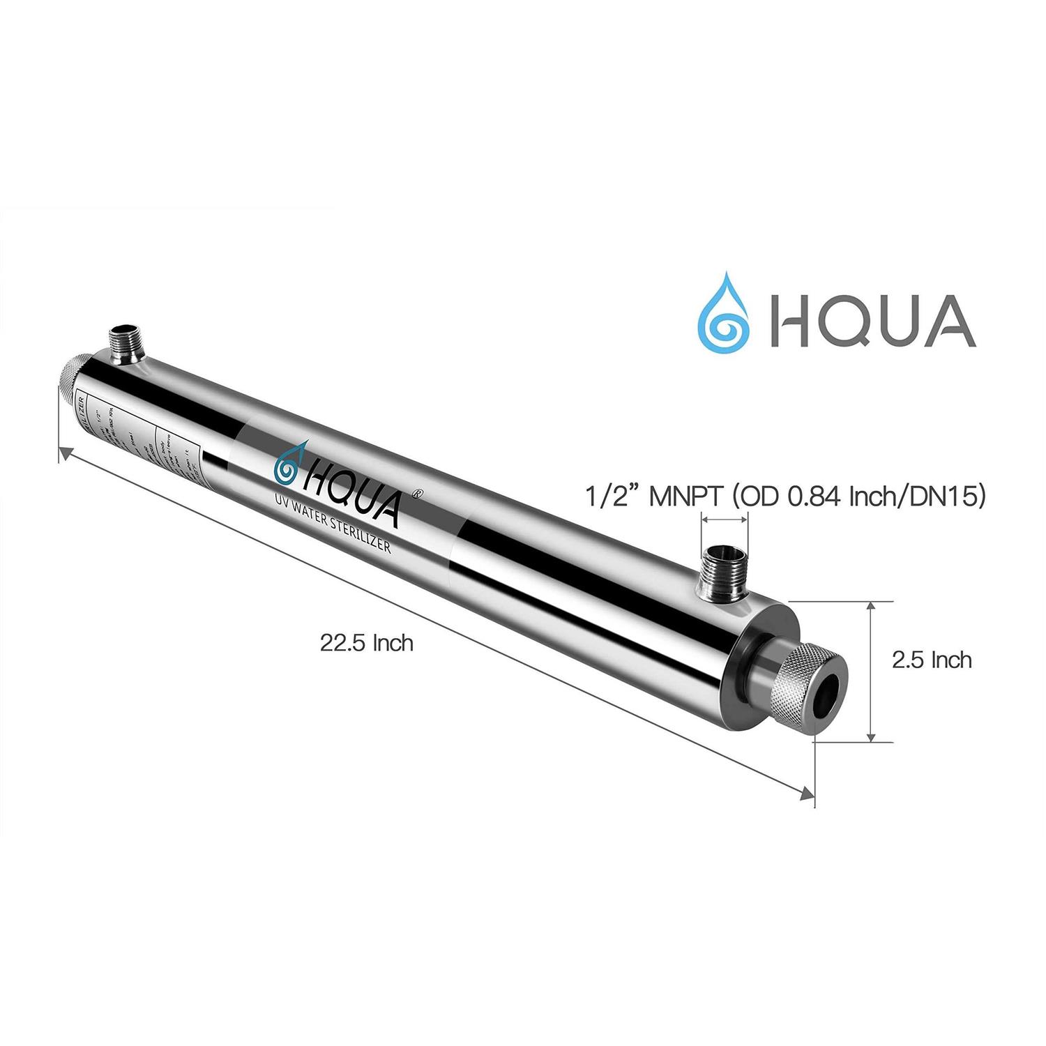 HQUA-OWS-6 Ultraviolet Water Purifier Sterilizer Filter for Kitchen Water Purification,6GPM 110V 25W Model HQUA-UV - Image 4