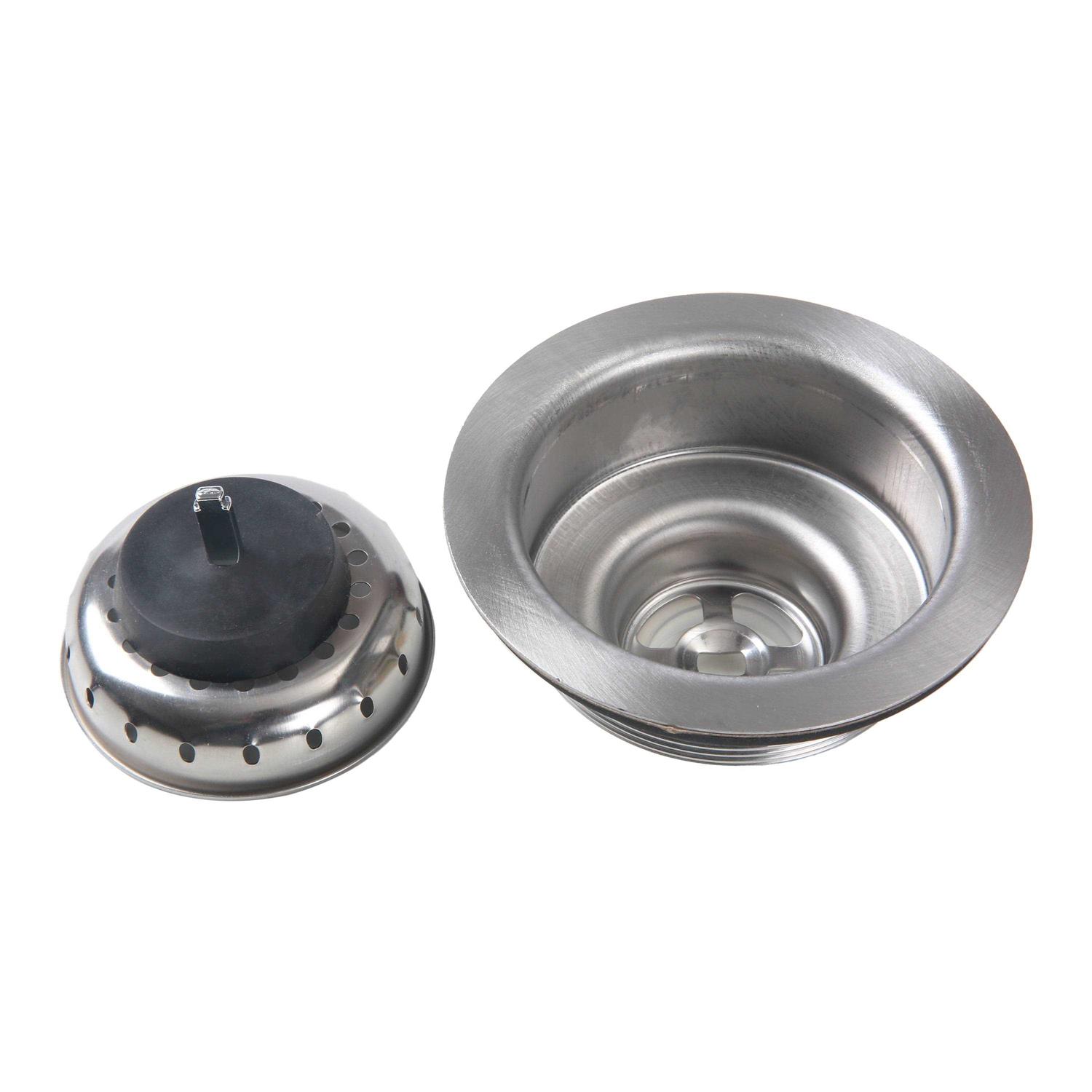 Mainstays Sink Basket and Strainer Kit Stainless Steel Satin Silver for Common Sinks