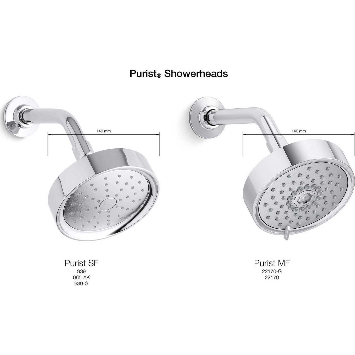 Kohler 1.75 GPM Purist multifunction Showerhead with Katalyst air-induction - Image 3