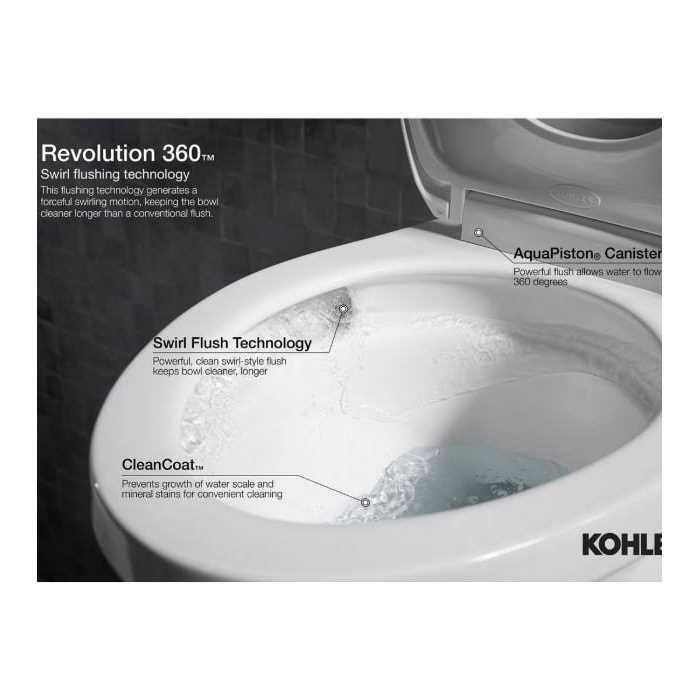 Kohler K-33813-0 Corbelle Tall Two-Piece Elongated Toilet With Skirted Trapway 1.28 Gpf - Image 3