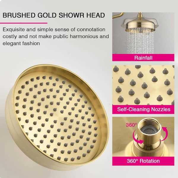 PROOX 2-Spray Round Antique Wall Bar Shower Kit with Hand Shower - Image 4