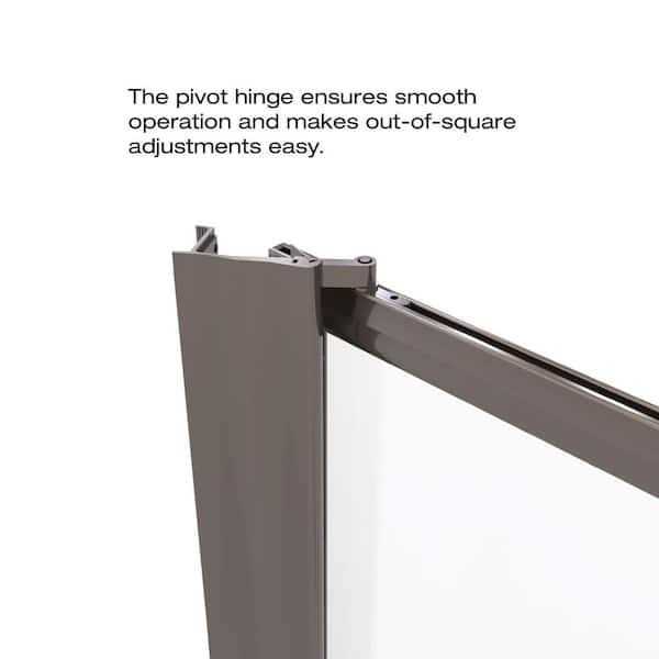 Basco Sopora 29-1/2 in. x 67 in. Framed Pivot Shower Door in Oil Rubbed Bronze with Clear Glass - Image 3