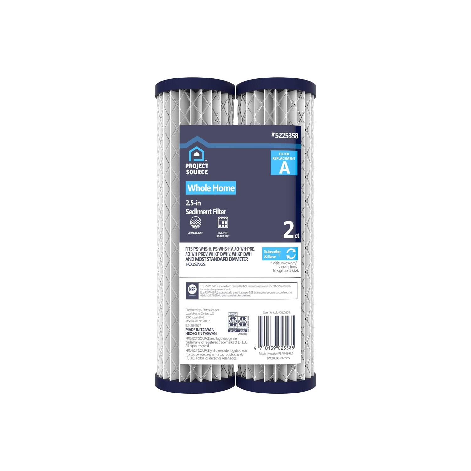 Lowe's Whole Home Standard Sediment and Particulate Whole House Replacement Filter PS-WHS-PL2