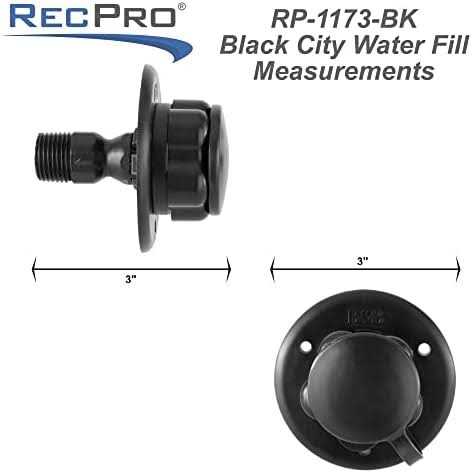RecPro RV City Water Fill Inlet Plastic Flange with Check Valve - Image 3